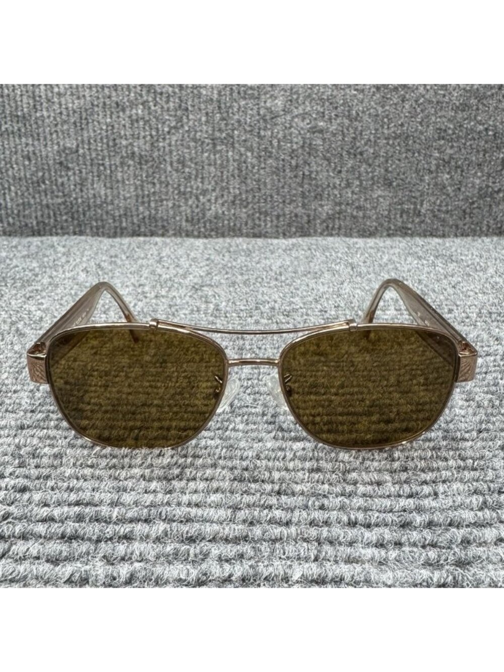 ANNE KLEIN AKS705 Sunglasses Brown Gold Aviator Womens 56-16-140 FRAMES ONLY